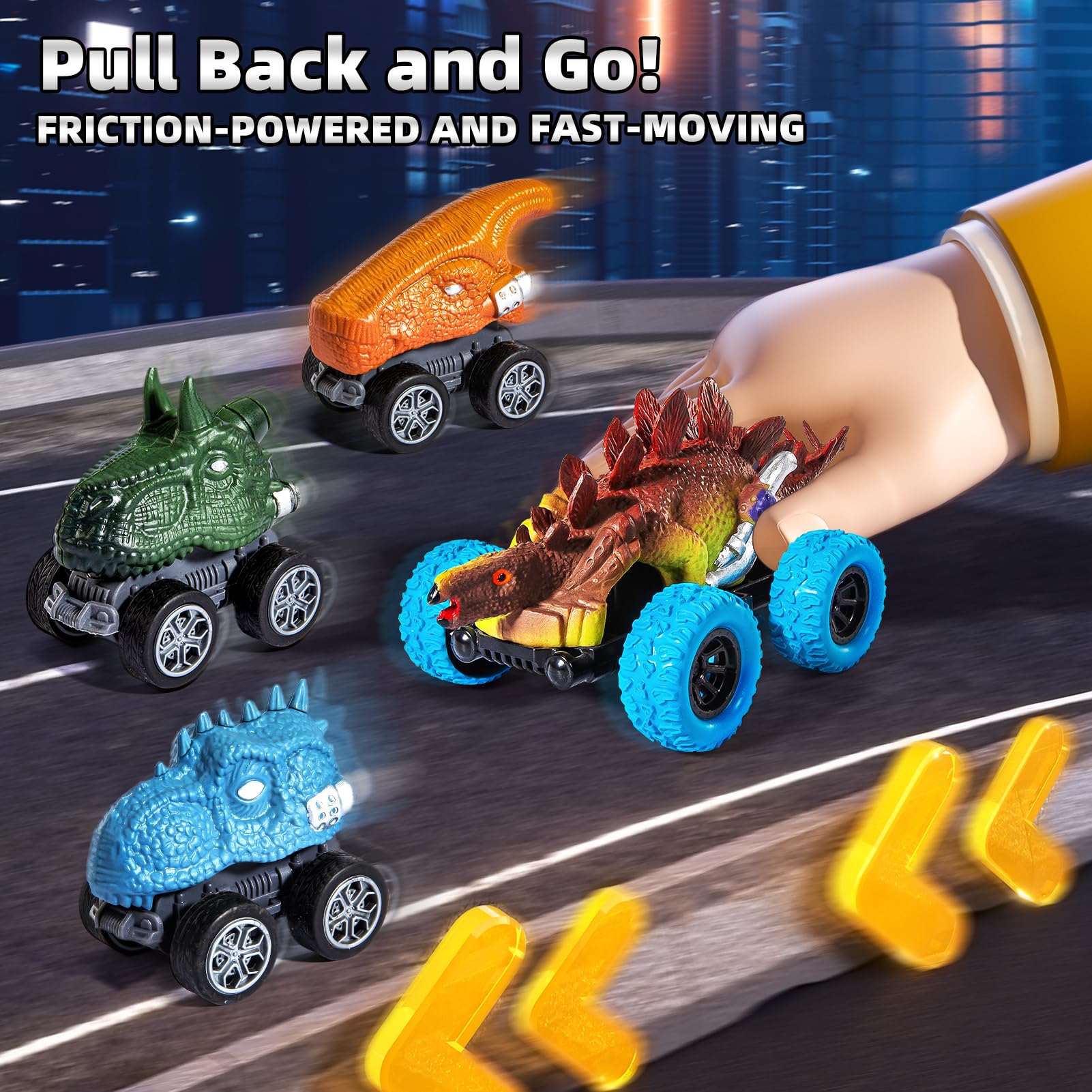 Guminnara five dino cars provide variety for play
