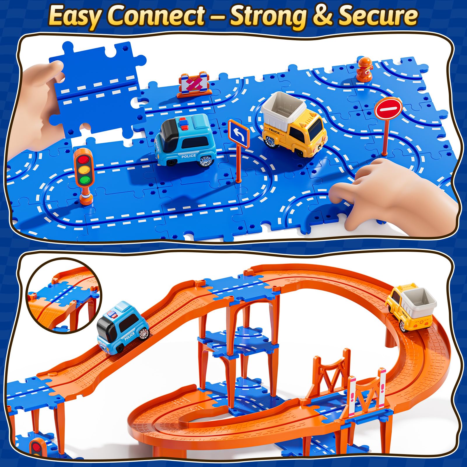 Guminnara kids assembling the track for hands-on learning