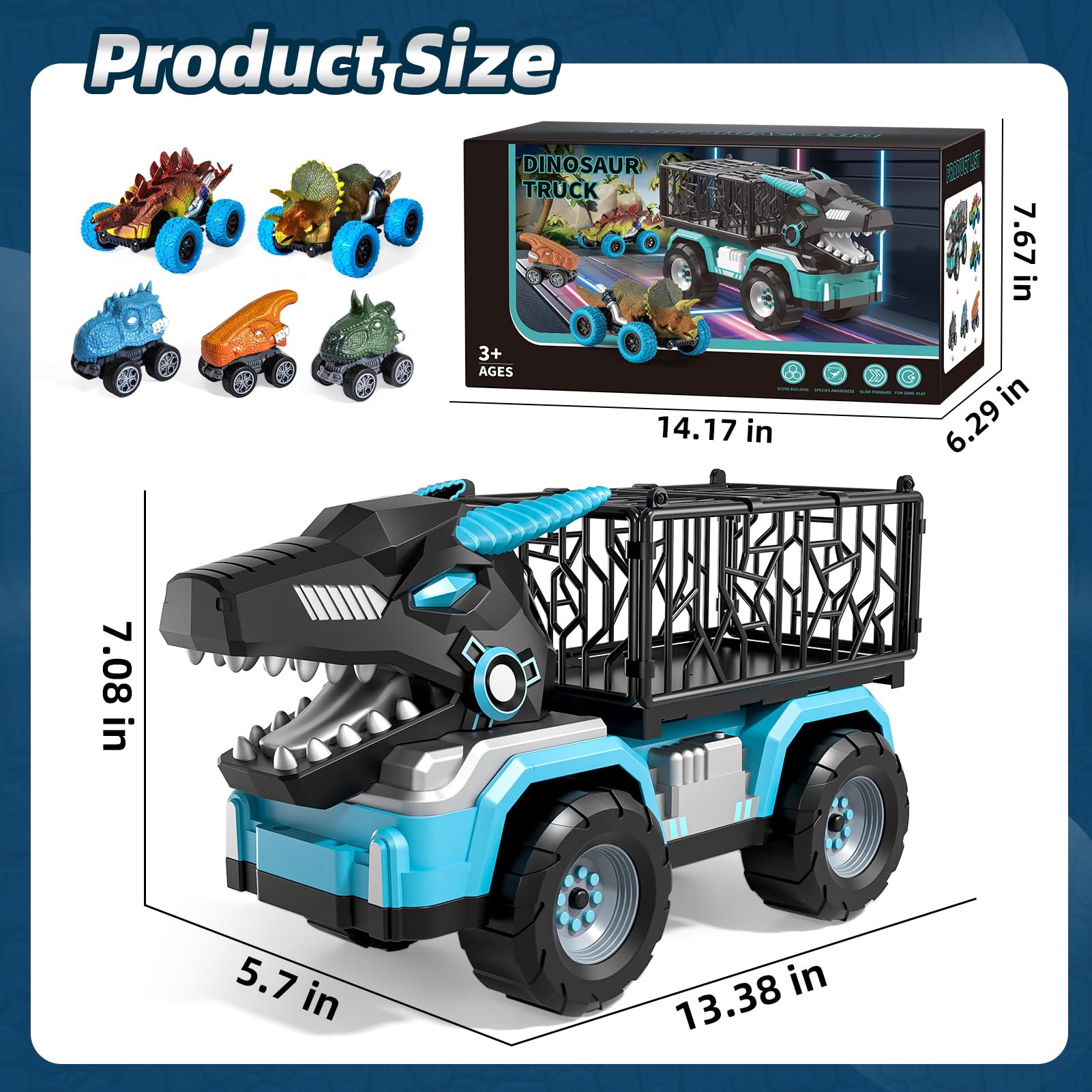 Guminnara pull-back dino cars enable quick, fun motion
