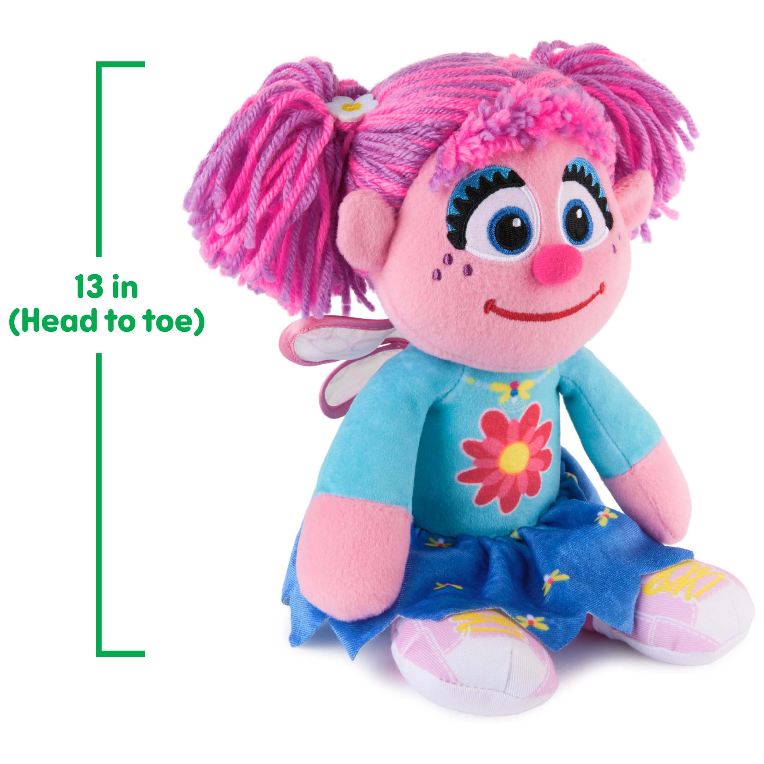 GUND Abby Cadabby Take Along Buddy floppy limbs invite playful on-the-go fun.