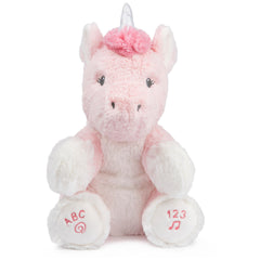 GUND Alora unicorn animated plush happy face for engaging baby play.