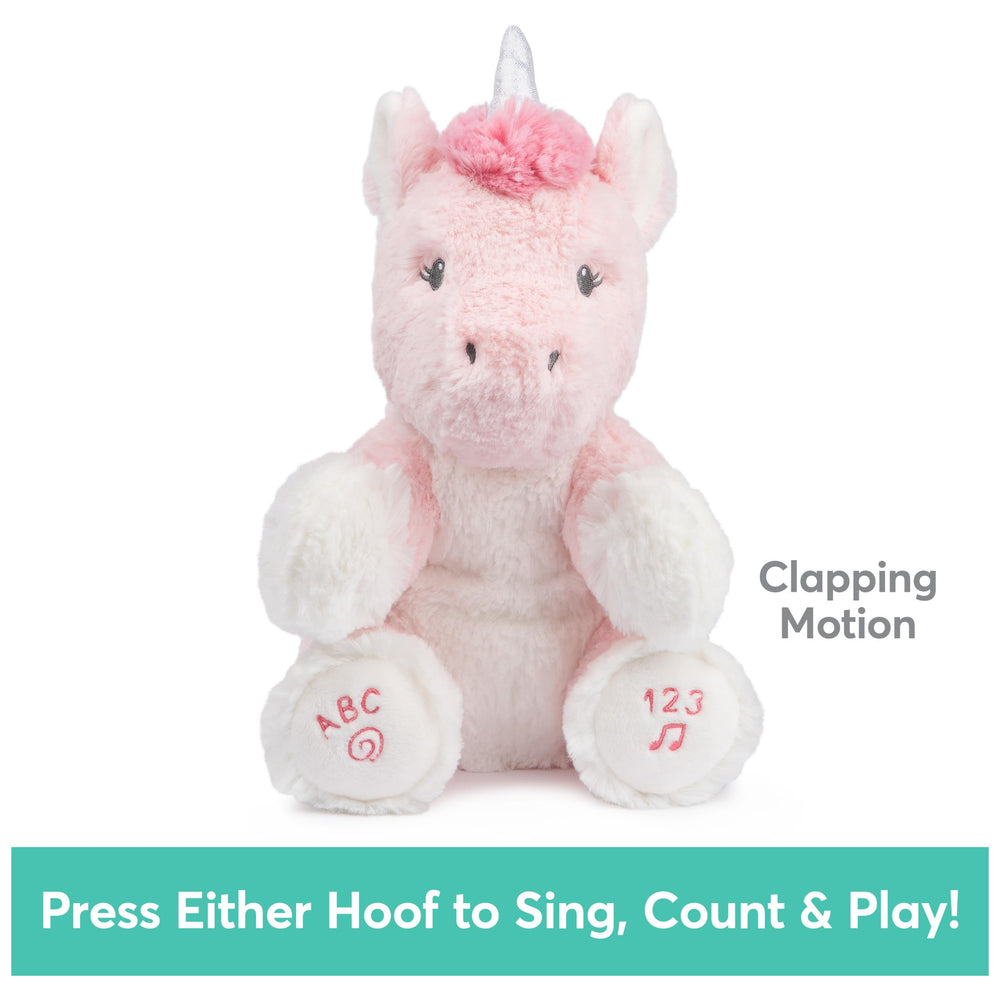 GUND Alora responds when pressing a foot for songs and clapping.