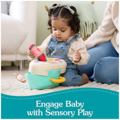 GUND baby plush sensory set is machine washable for easy care