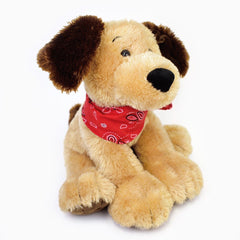 GUND Bandit brown bandana detail highlighting red paisley print
