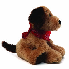 GUND Bandit brown dog side profile with bandana for playful storytelling