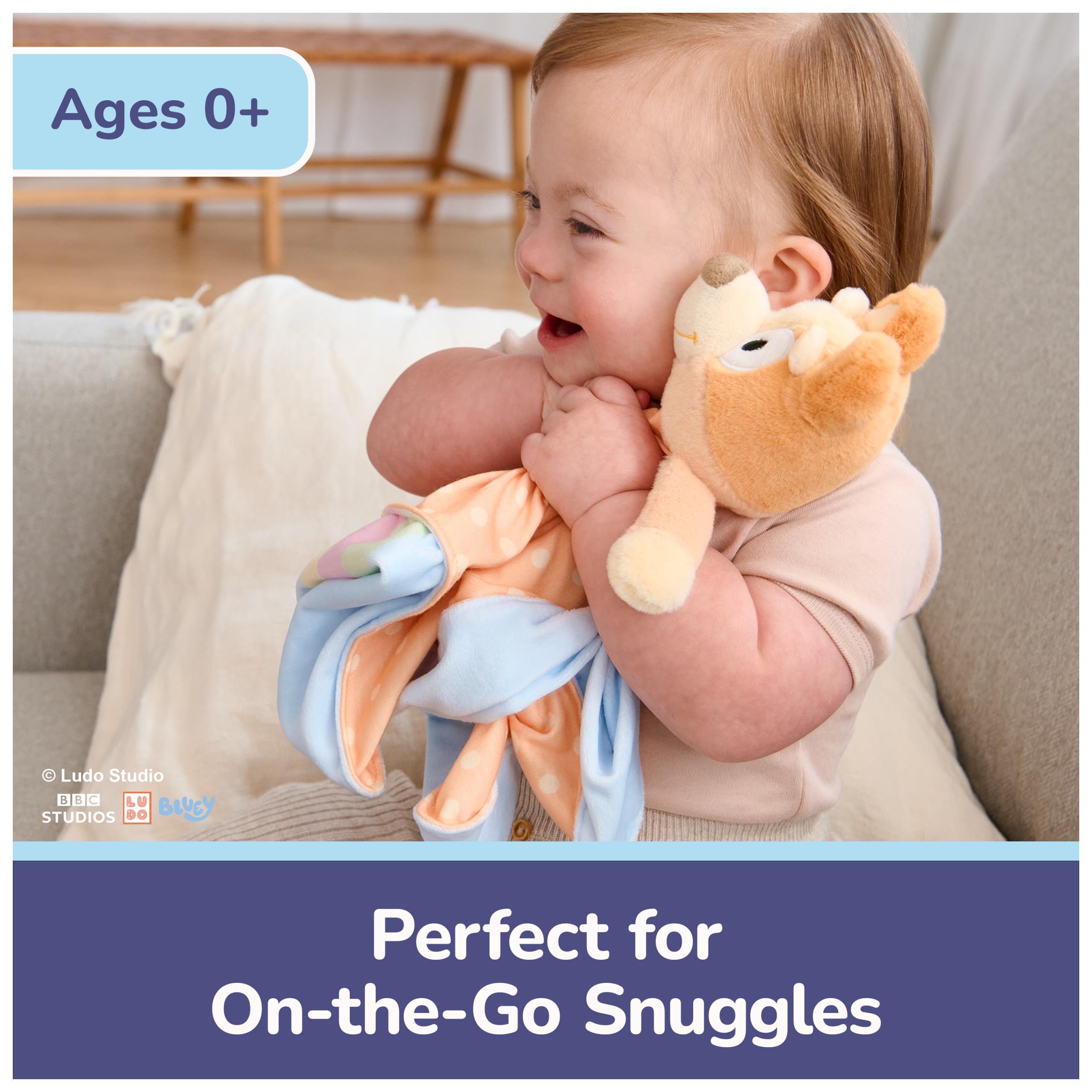 Packaging of the GUND Bingo lovey in poly bag for gifting