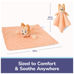 GUND Bingo sustainably soft blanket duo in orange, 15x15 size