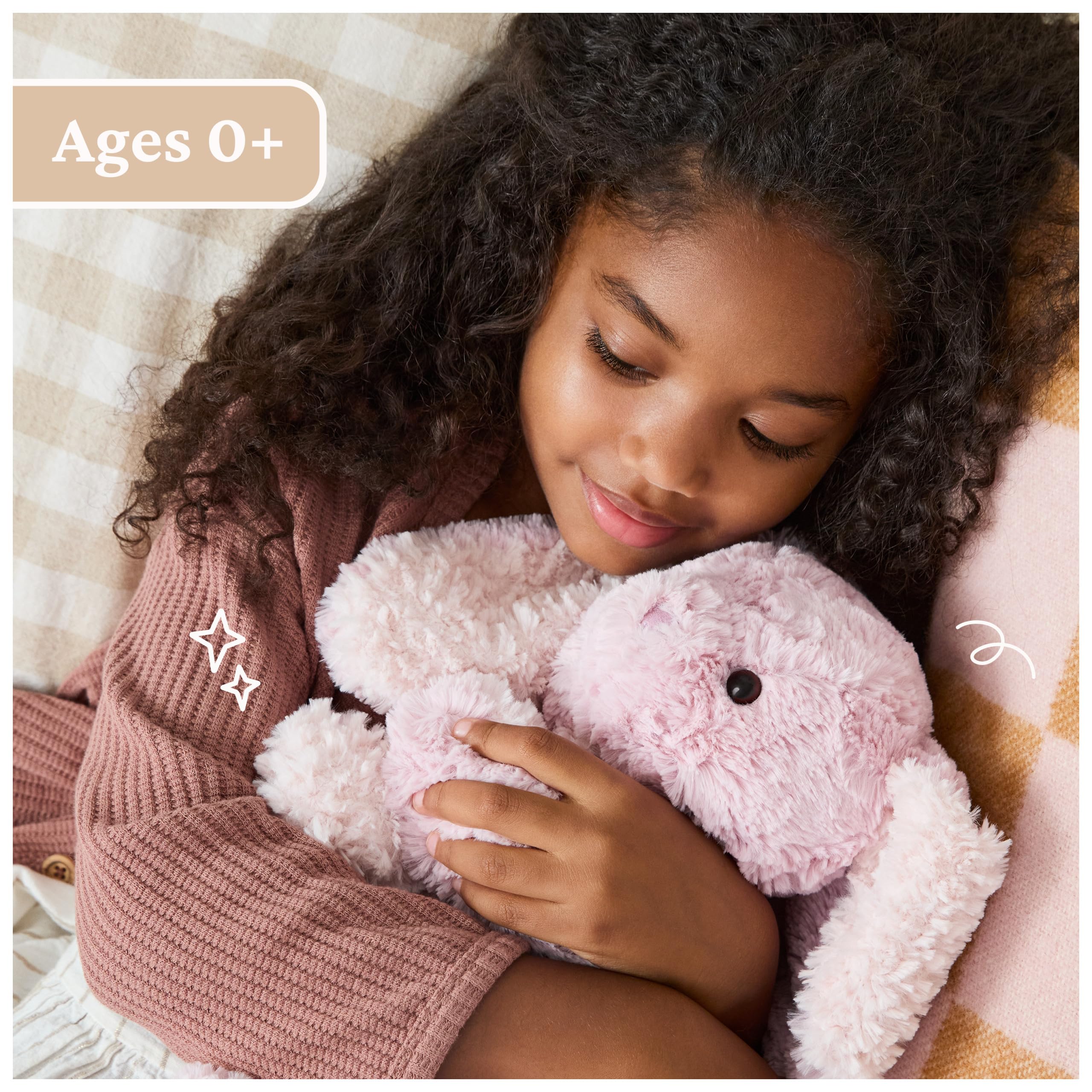 GUND Cozys Bunny soft fabric indicates easy care and washability.