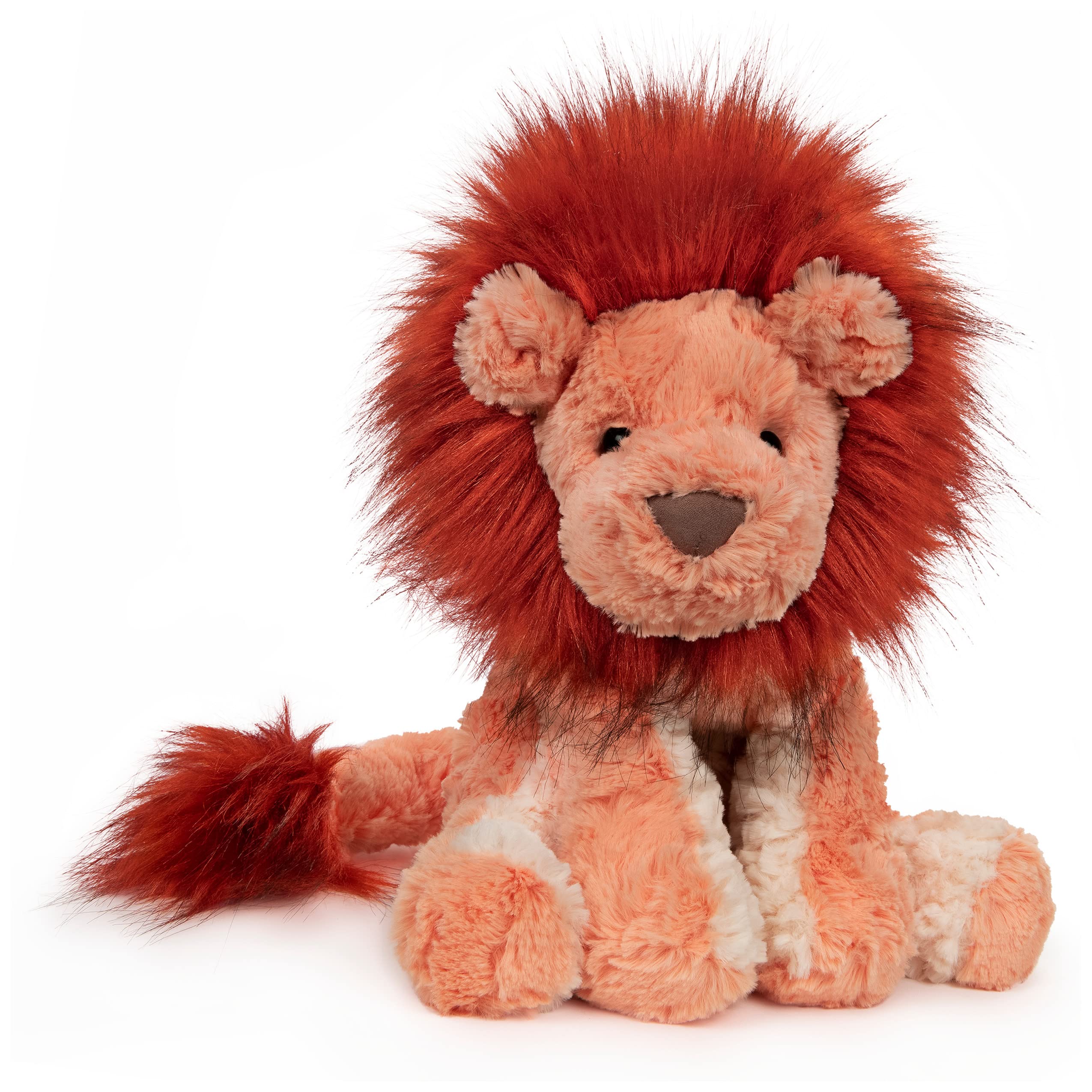 GUND Cozys Lion 10-inch plush with rippled orange fur for cozy hugs.