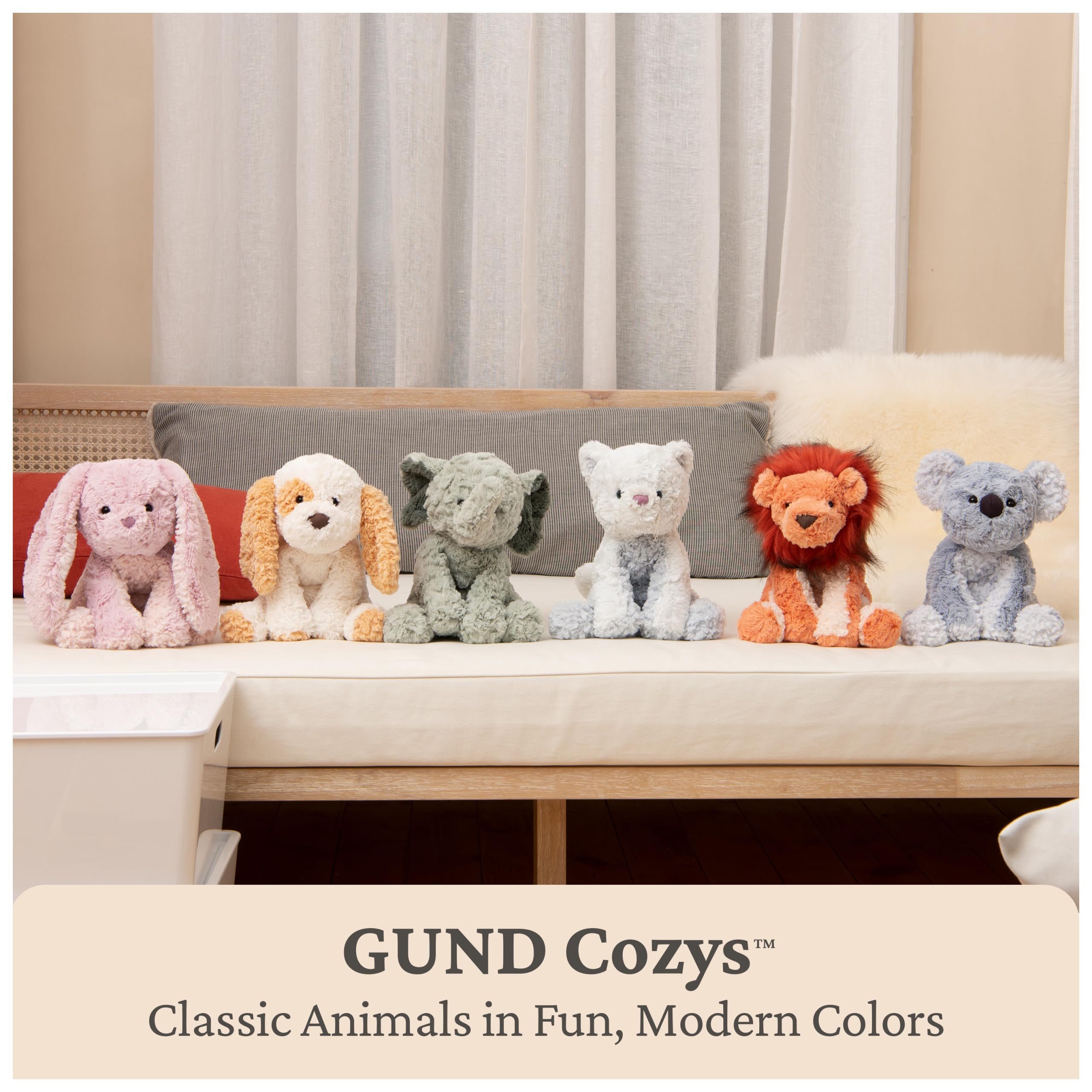 GUND Cozys Lion compact size supports bedtime rituals.