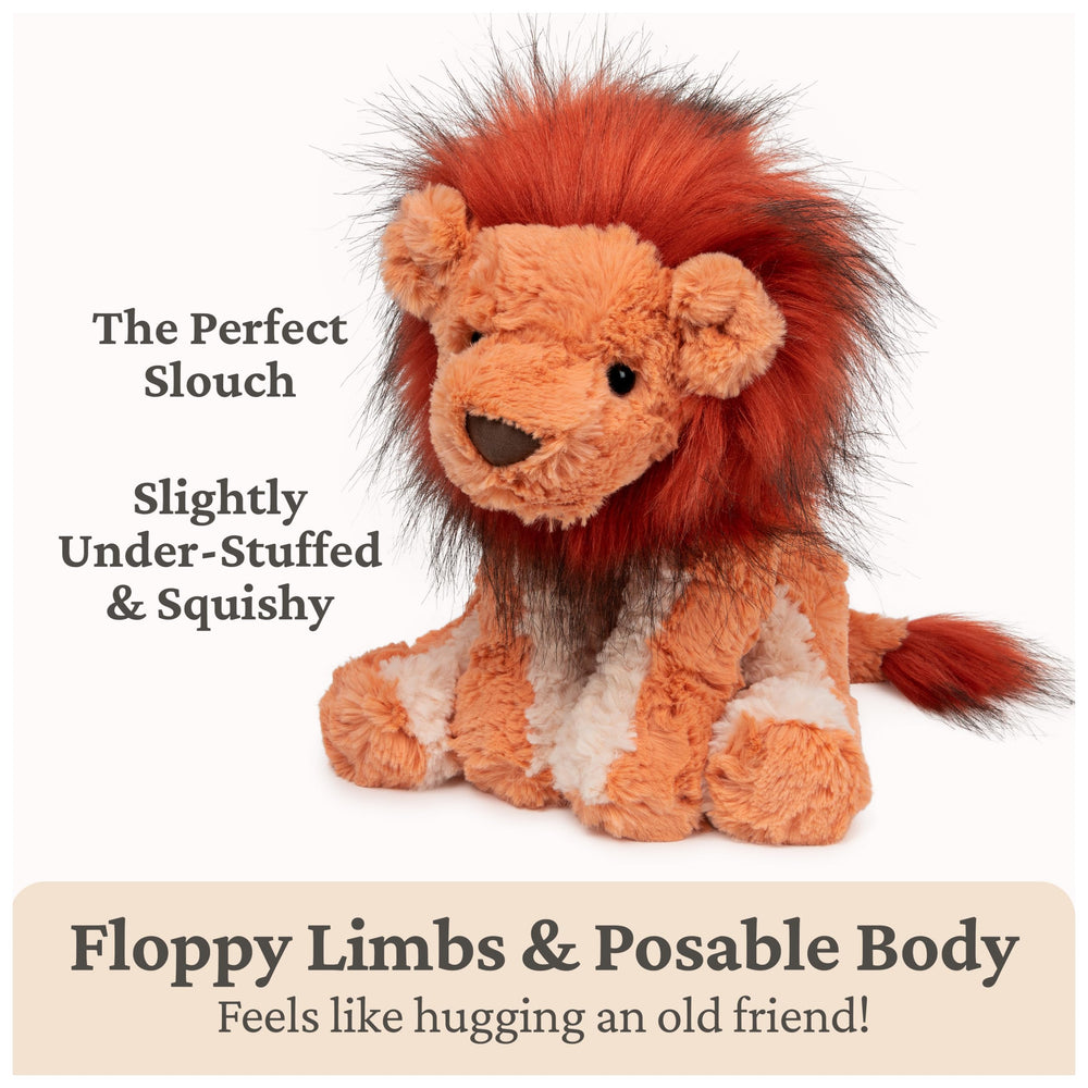 GUND Cozys Lion floppy limbs invite gentle hugging and cuddling.