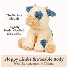 GUND Cozys Cow cream fur with navy spots for tactile play