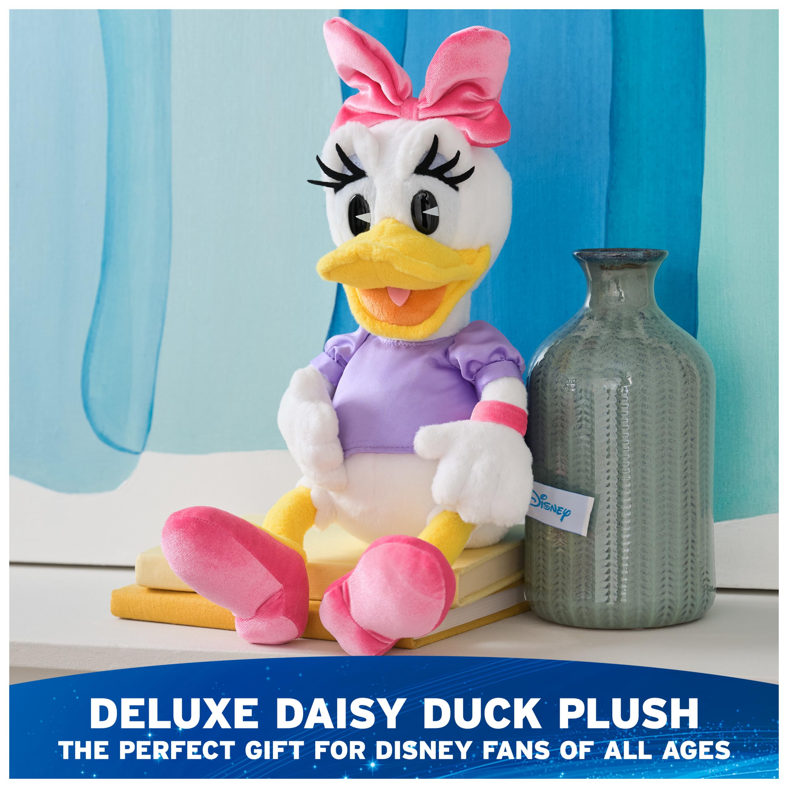 Daisy Duck in lilac satin shirt, a Signature GUND detail