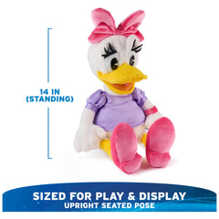 Pink bracelet on Daisy Duck plush for imaginative play