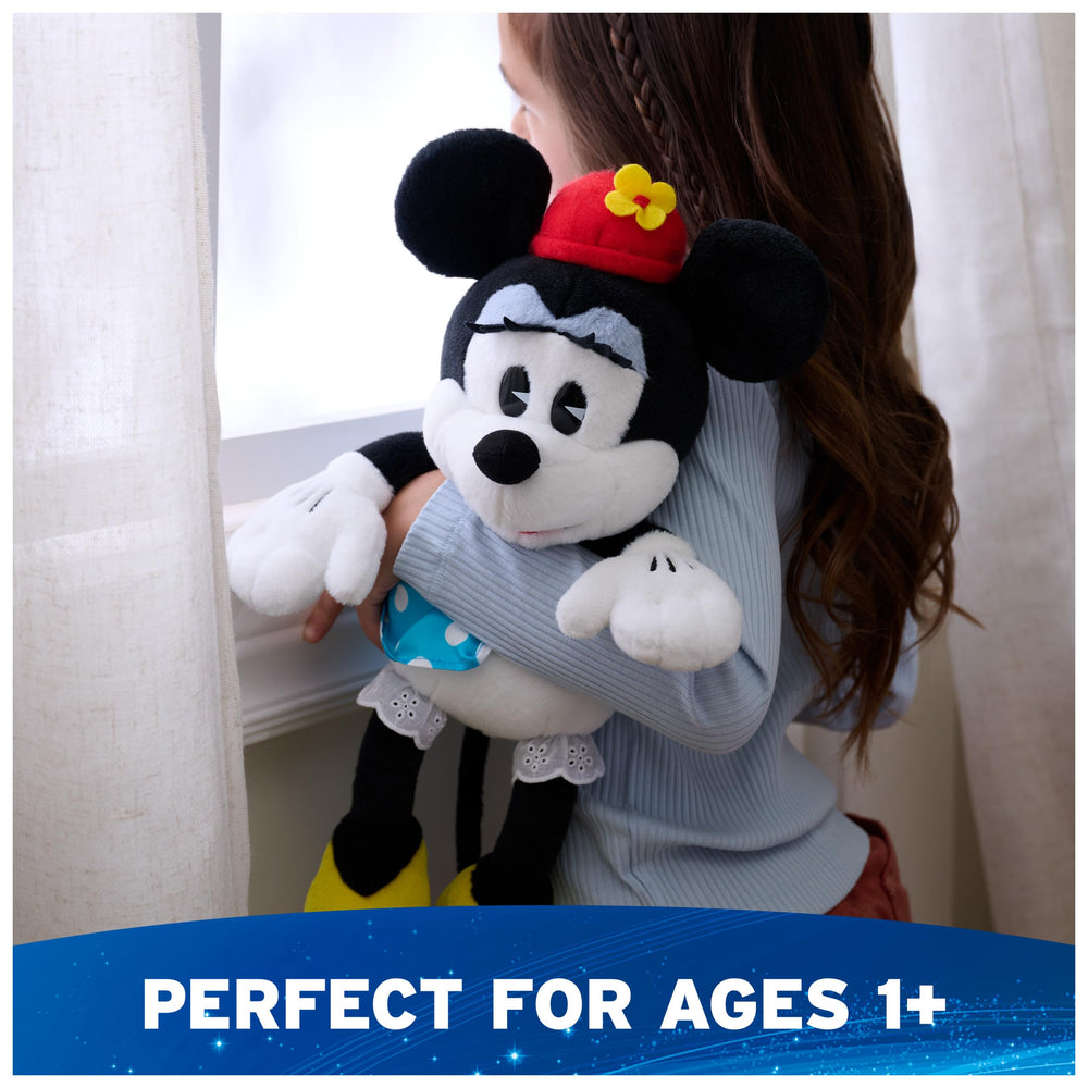 GUND Minnie Mouse wearing red felt cap with yellow flower for character authenticity