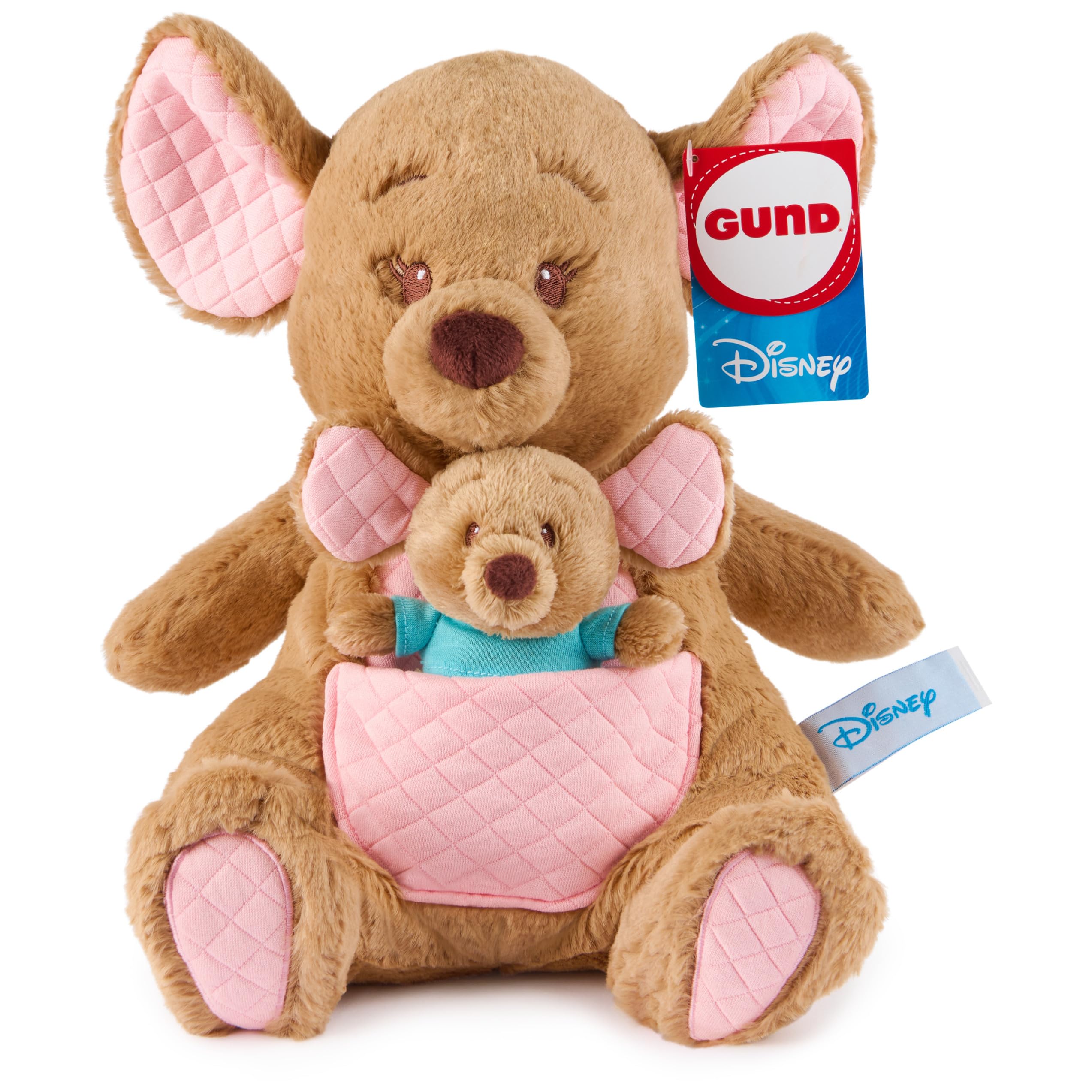 GUND Kanga and Roo plush 12.5-inch duo for cuddly play and display.