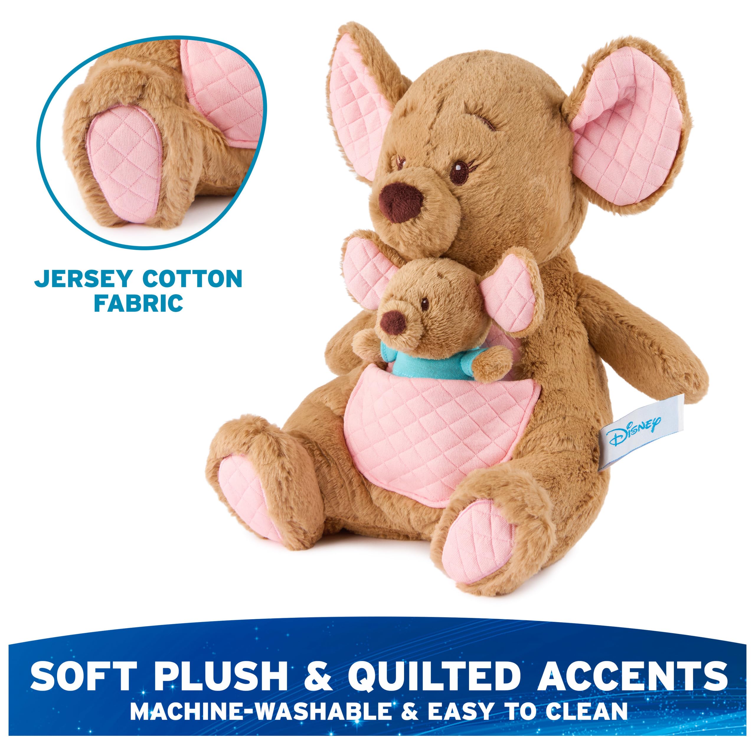 GUND Kanga and Roo quilted textures enhance cuddle-worthy softness and decor appeal.