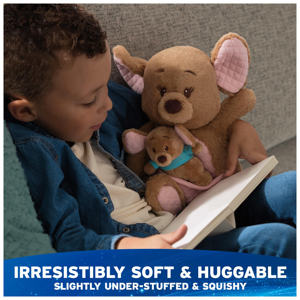 GUND Roo removable mini plush sits in Kanga's pouch for imaginative play.