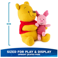 GUND Disney Piglet knit plush close-up of Piglet's pink striped shirt