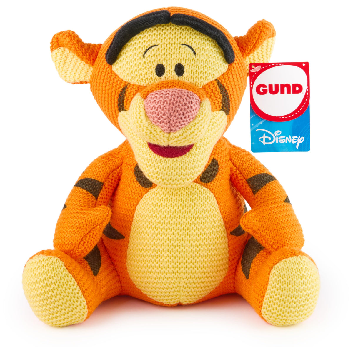 GUND Disney Tigger knit plush 10-inch seated, soft and cuddly for ages 1 and up.