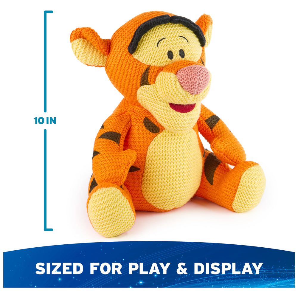 GUND Disney Tigger knit plush seated pose makes a cozy display piece.