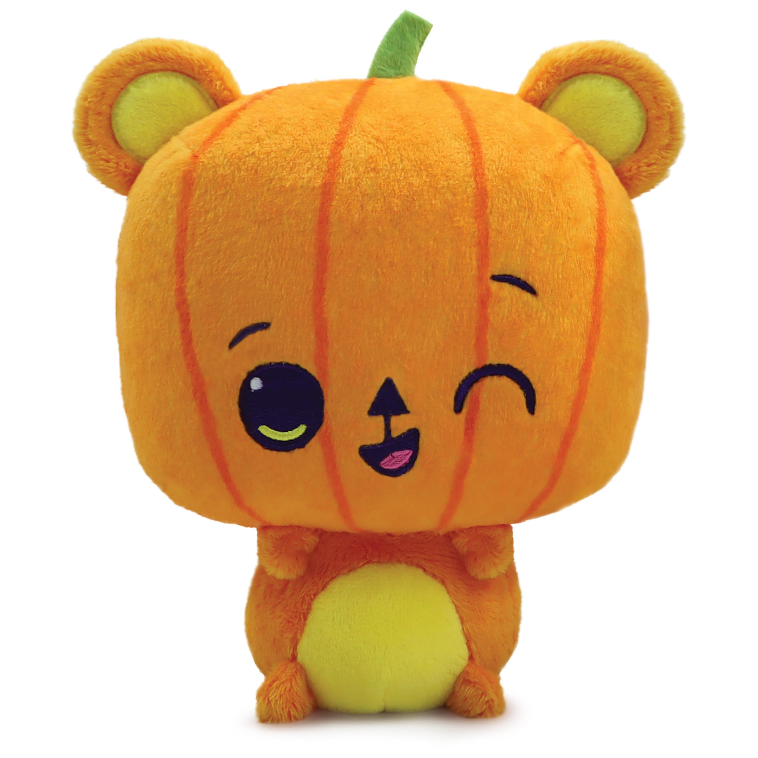 GUND Drops Jack Paws pumpkin bear plush with expressive face for cozy Halloween ambiance.