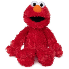 GUND Elmo 13-inch plush face close-up, ultra-soft for cozy hugs.