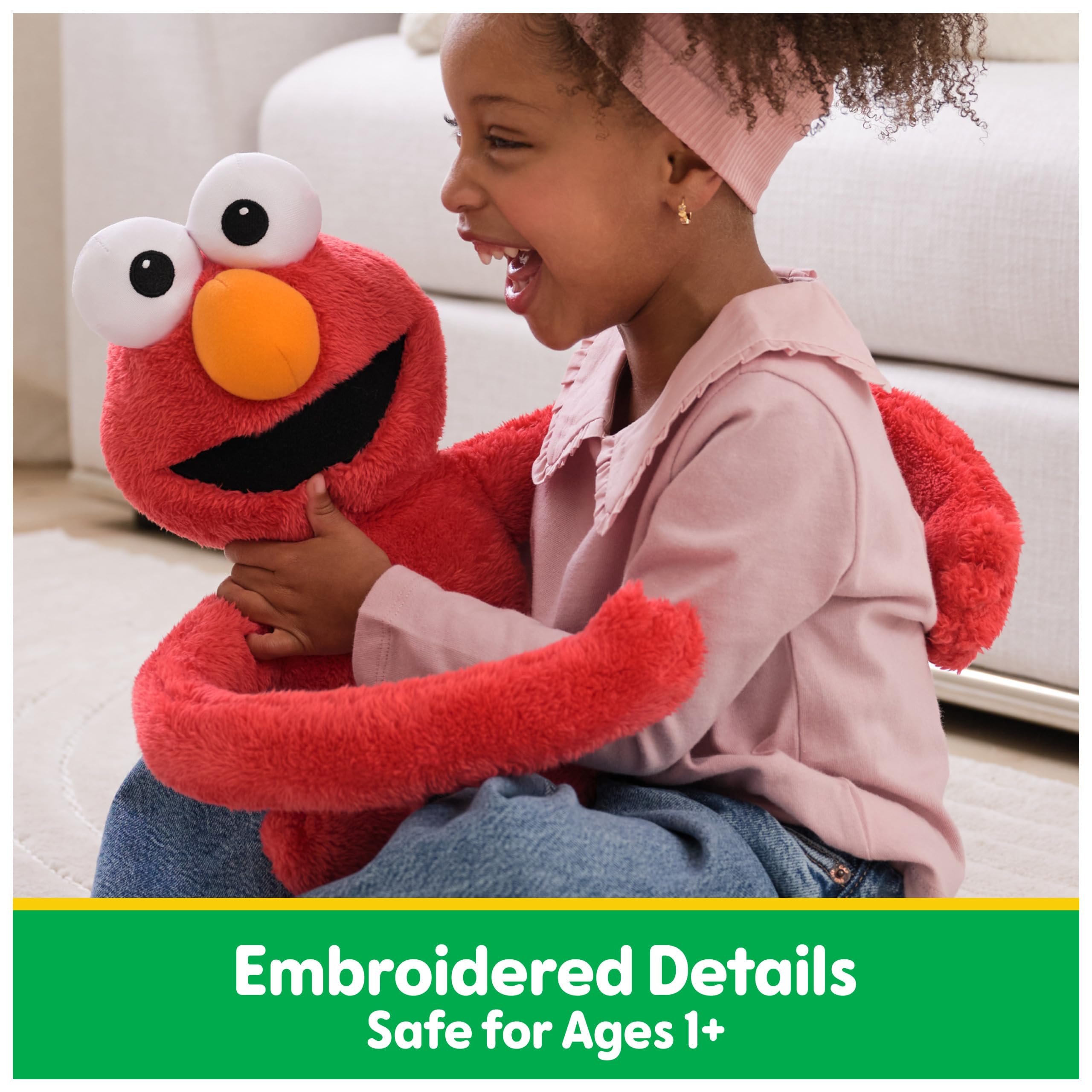 Ages 1 and up, durable Elmo plush by GUND