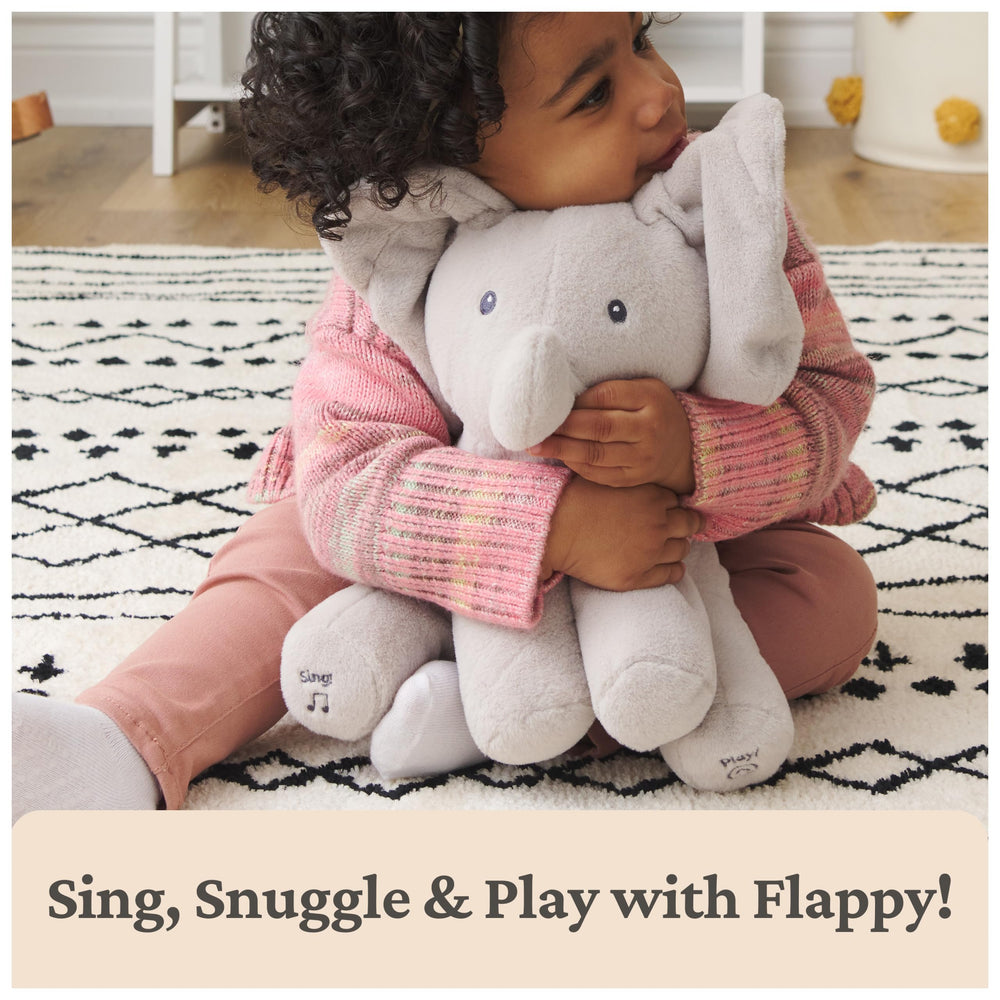 GUND Flappy baby-safe embroidered details ensure safety and durability.