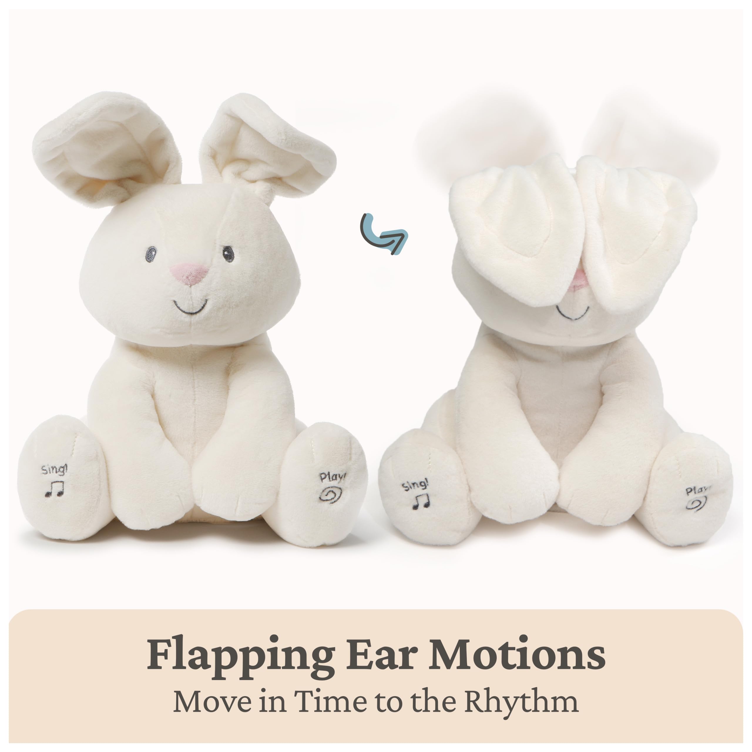 GUND Flora the Bunny sings while ears flap in rhythm