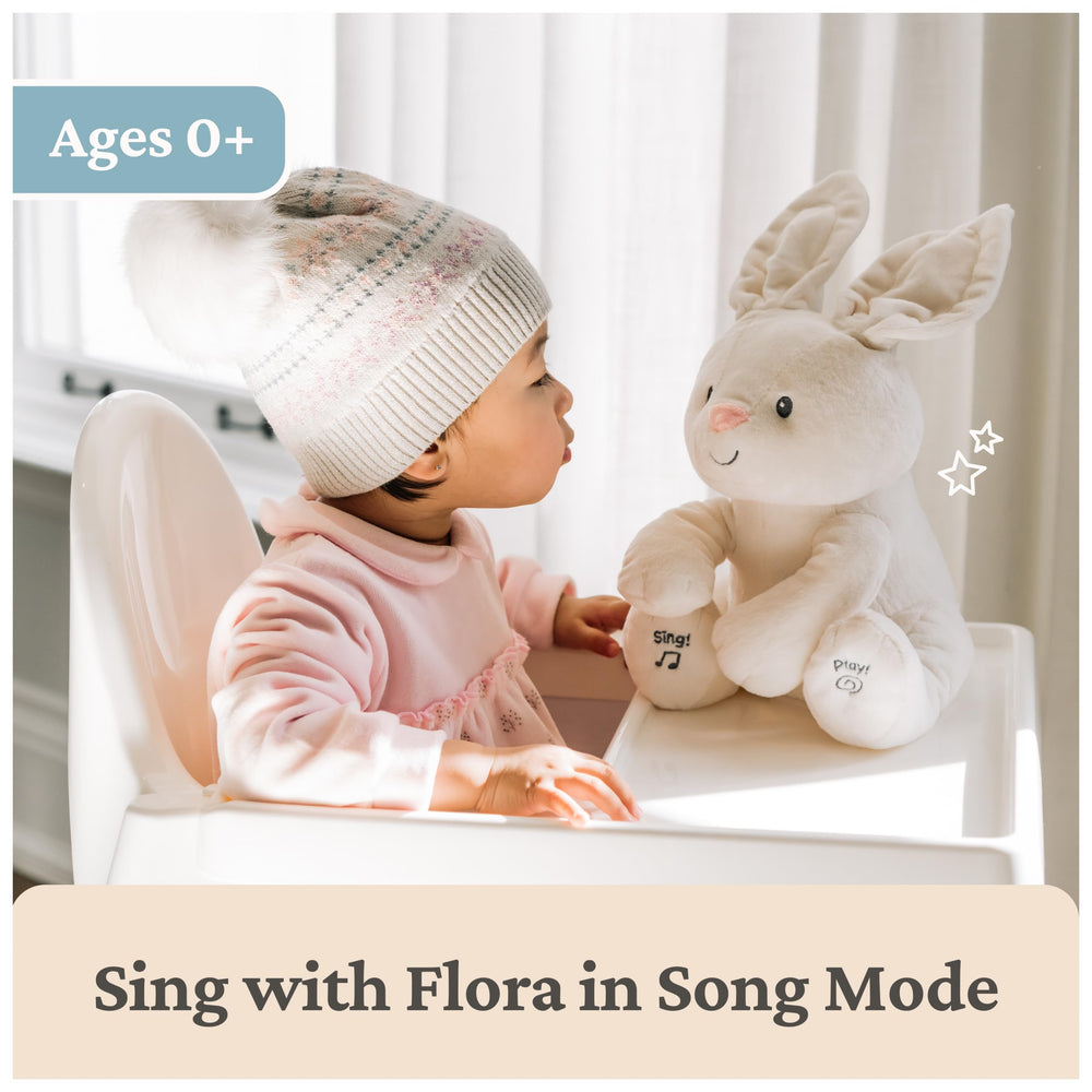 GUND Flora the Bunny volume control for quiet or lively play