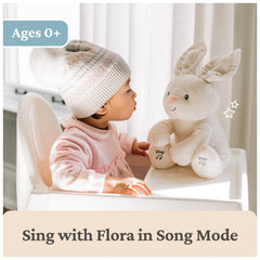 GUND Flora the Bunny volume control for quiet or lively play