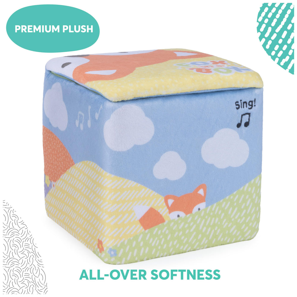 GUND Fox in a Box pastel colors suit calm nurseries.