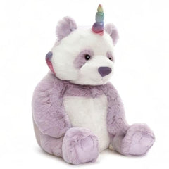 GUND Glitz Pandacorn plush close-up highlights pastel colors.