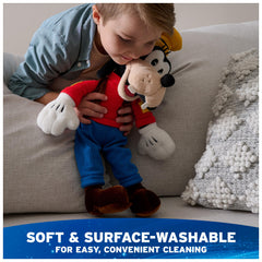 Goofy long floppy ears for expressive character appeal.