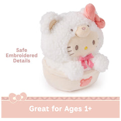 Hello Kitty Cafe Latte Bear sits in a tan mug; a playful coffee-break accent.