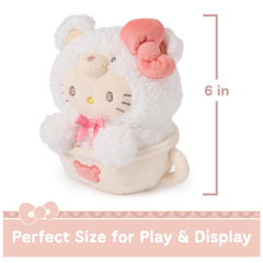 Soft white plush with brown embroidery enhances the collectible look.