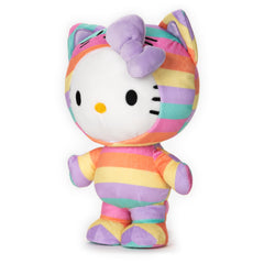 Close-up of Hello Kitty embroidered face details for durable cuteness.