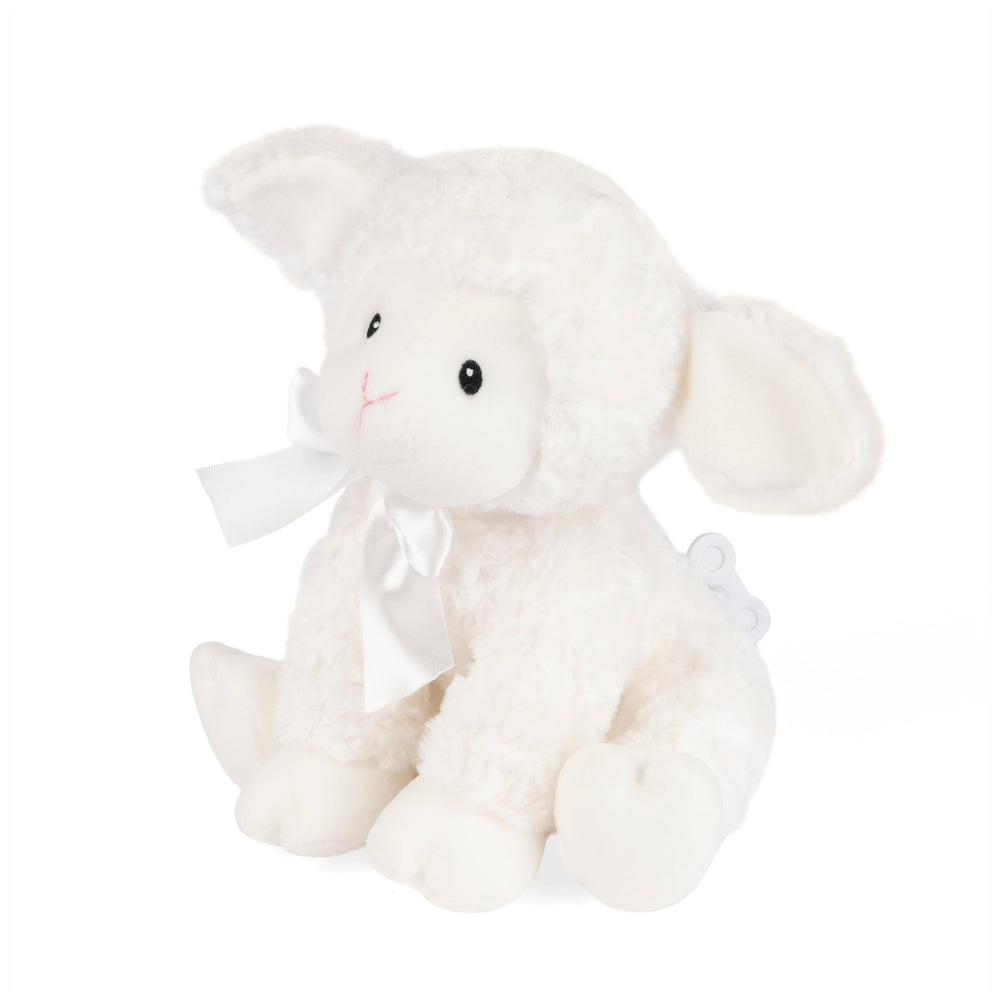GUND Lena Lamb packaged as a thoughtful nursery gift option.