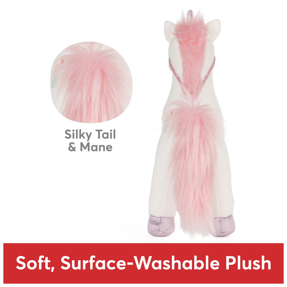 GUND Lily Rose facial details are embroidered with expressive charm.