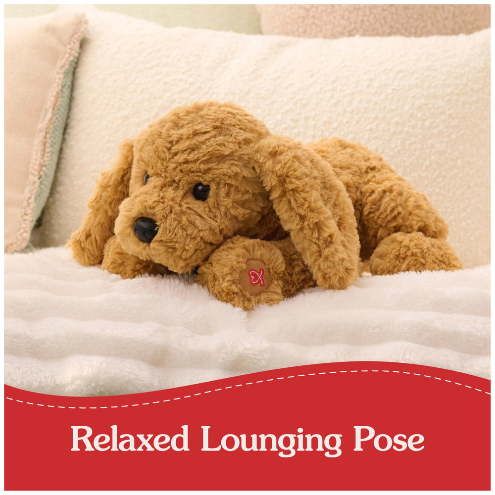 Muttsy plush features long floppy ears for easy hugs.