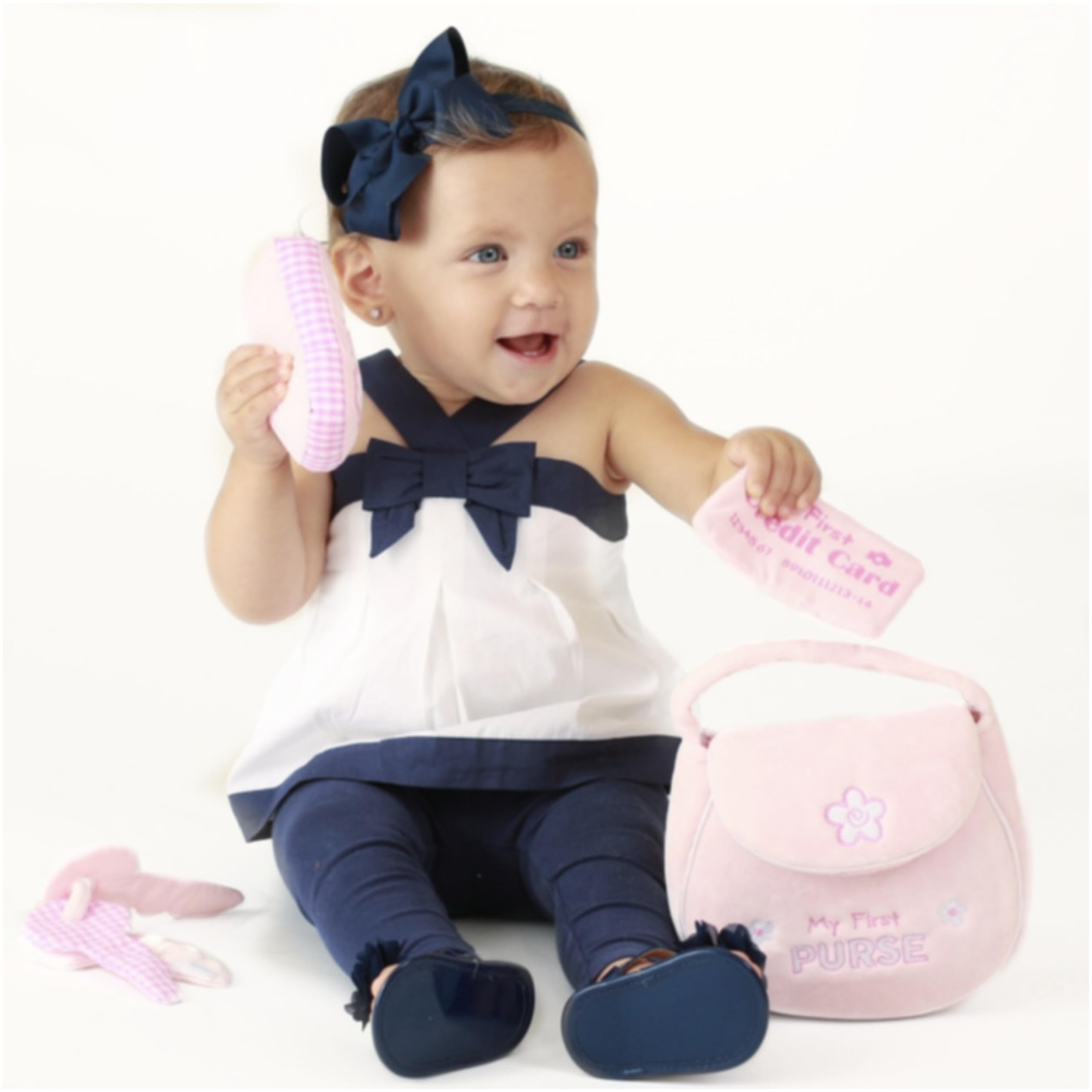 GUND crinkling keys toy provides tactile stimulation for babies during play.