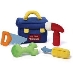 GUND My First Toolbox five-piece playset promotes hands-on exploration and sensory play