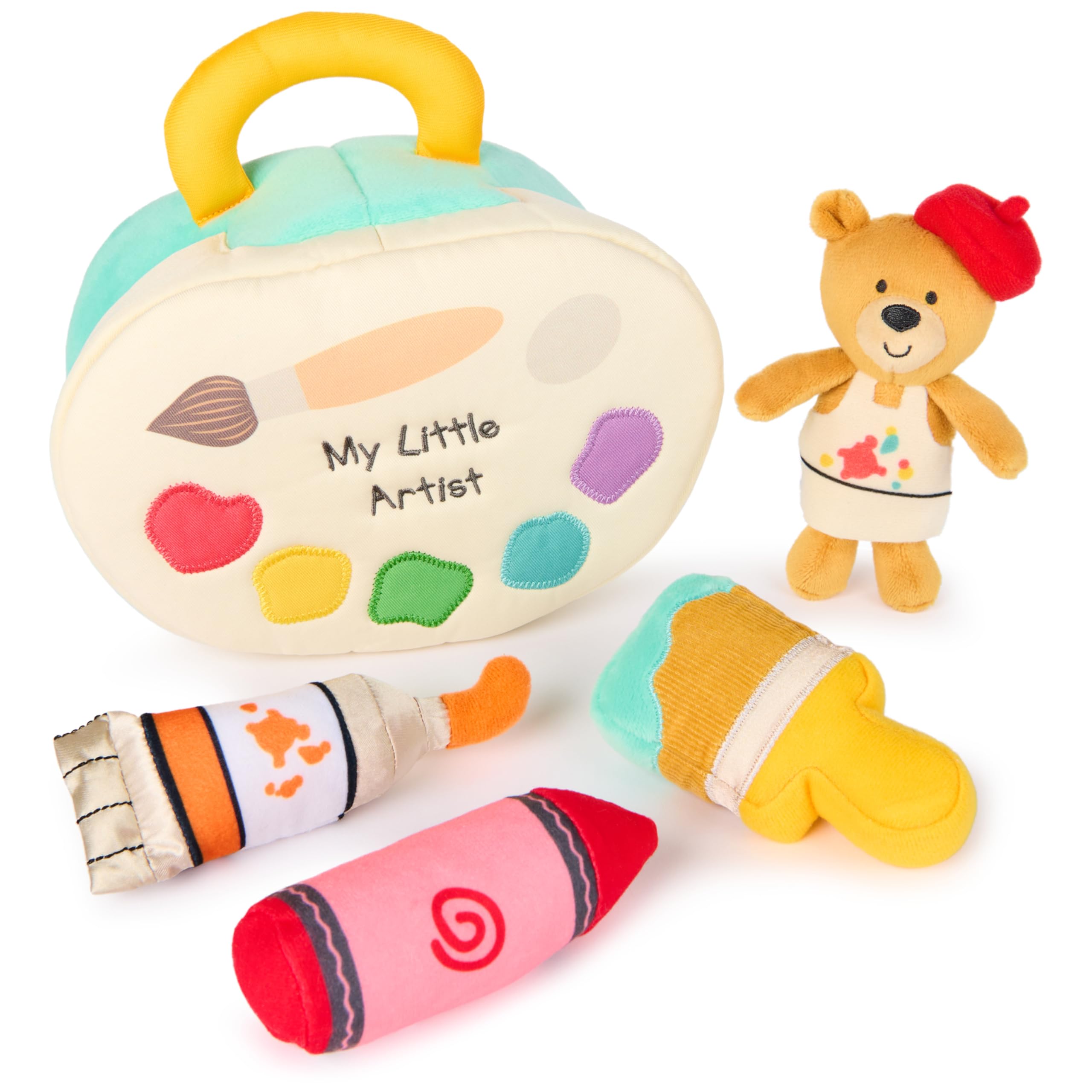 GUND My Little Artist palette opens to reveal a portable carrying case