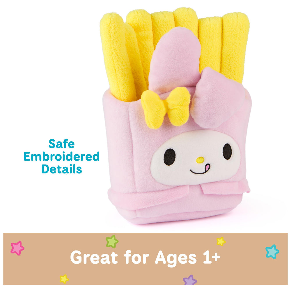 GUND My Melody French Fries Plush back view, upright display-friendly.