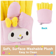 GUND My Melody French Fries Plush face close-up, friendly cuddle appeal.