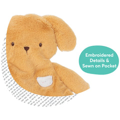 GUND Oh So Snuggly Puppy Lovey flat design aids compact storage and easy travel.