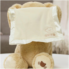 GUND Peek-A-Boo Bear arrives in a protective poly bag for gifting