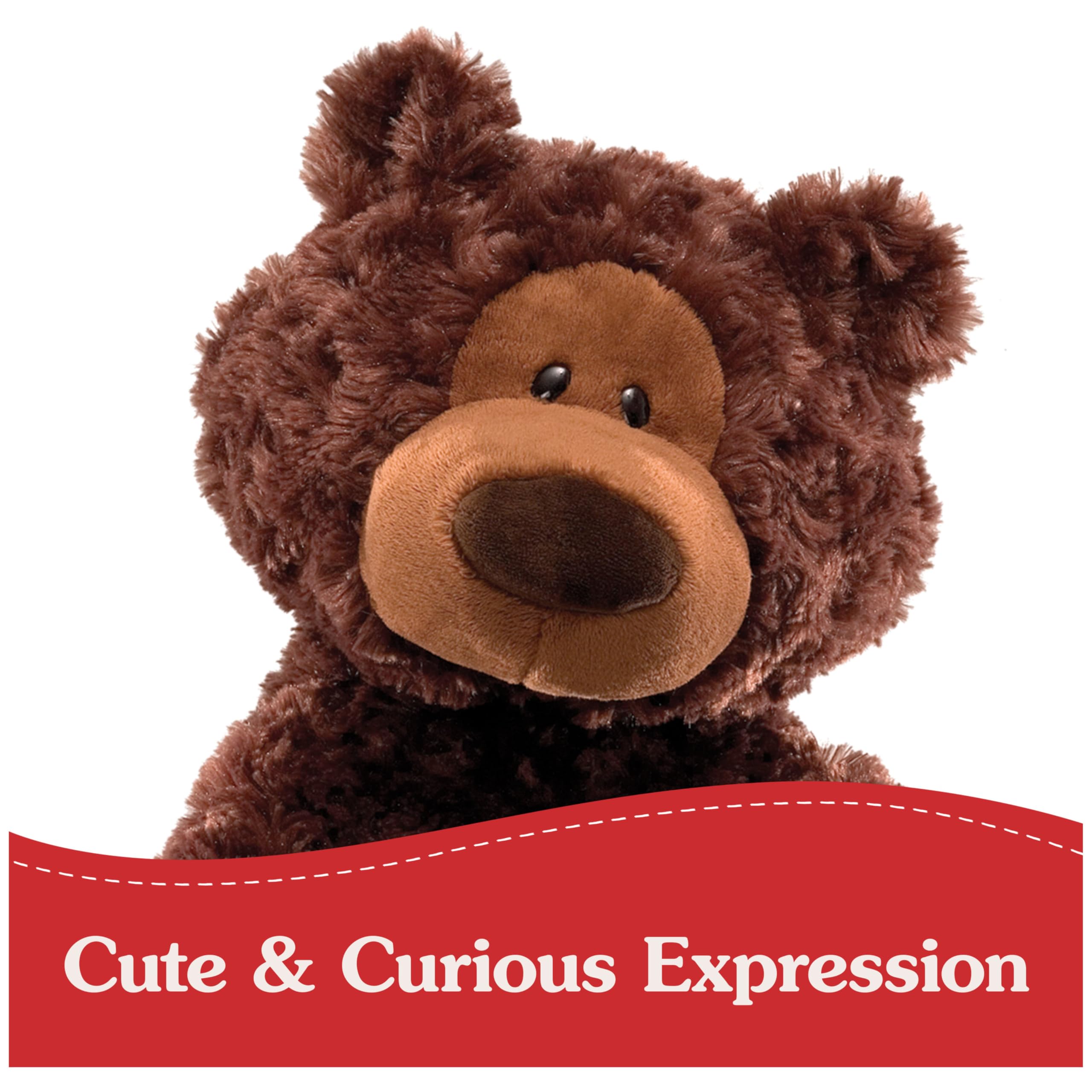 GUND Philbin beige body with friendly expression, ideal for display or imaginative stories.