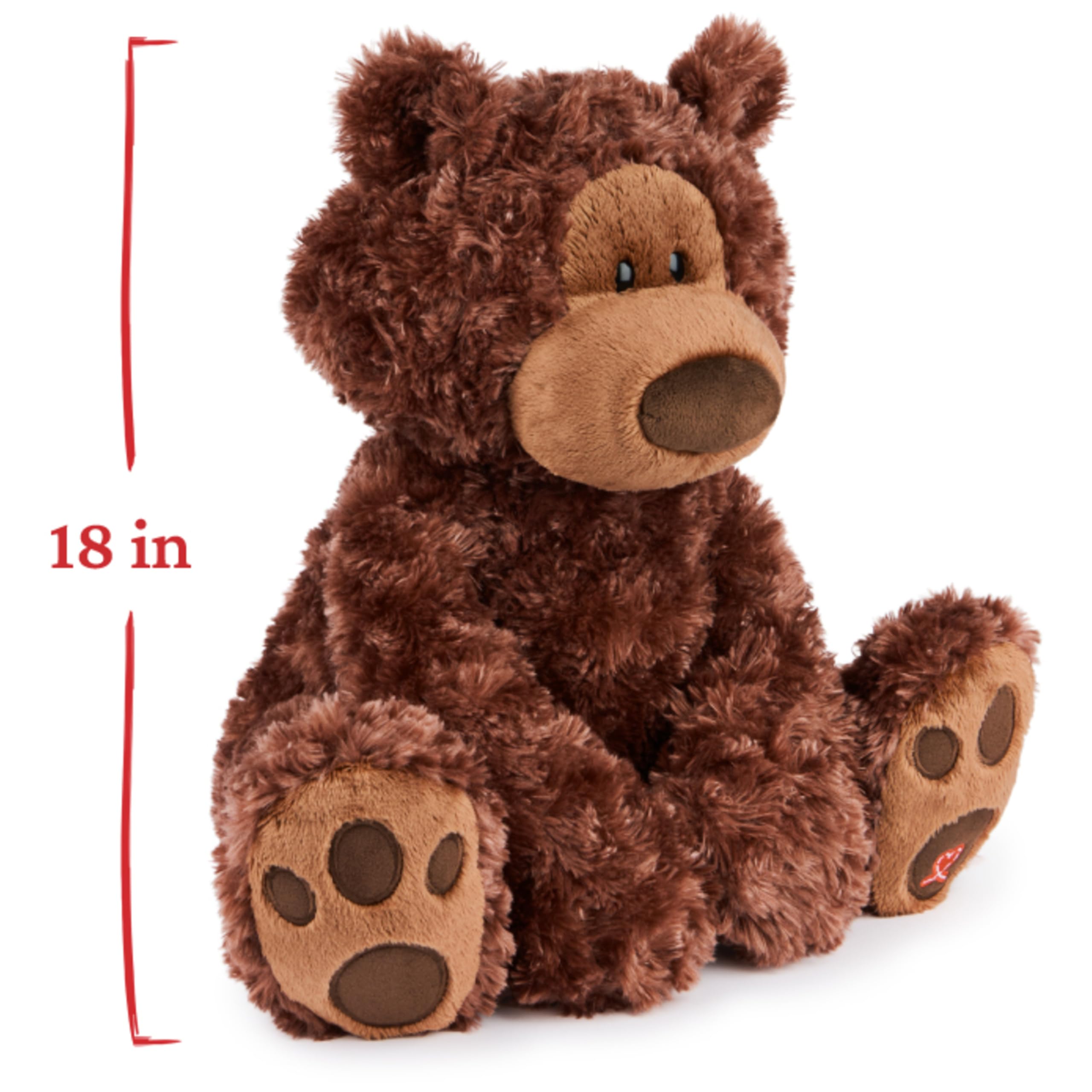 GUND Philbin left-paw red heart stitch, symbol of timeless connection and keepsake.